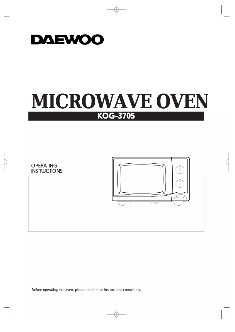 Imagen de la primera página del manual del dispositivo KOG3705