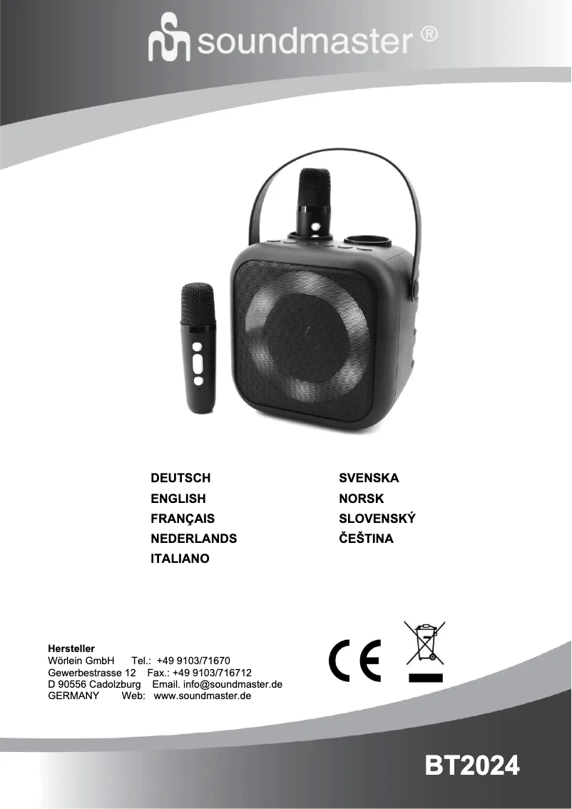 Imagen de la primera página del manual del dispositivo BT2024