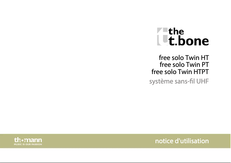 Imagen de la primera página del manual del dispositivo free solo Twin HT