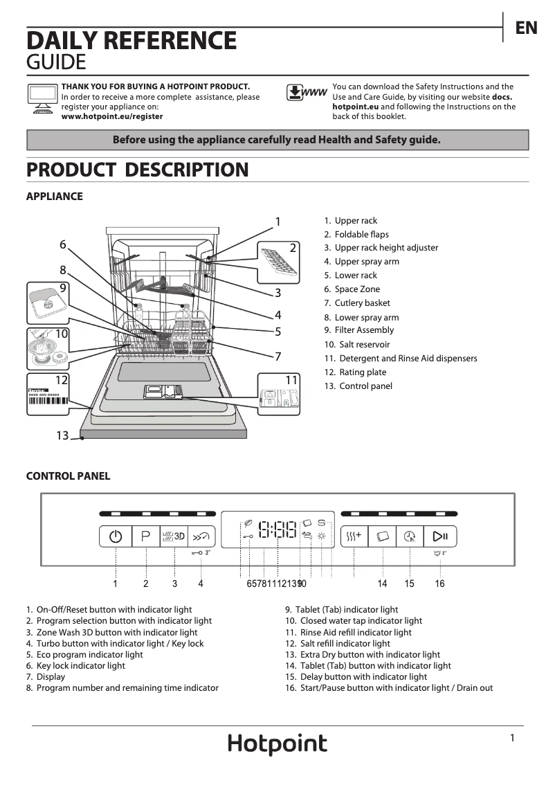 Imagen de la primera página del manual del dispositivo HFO 3O32 WG C UK