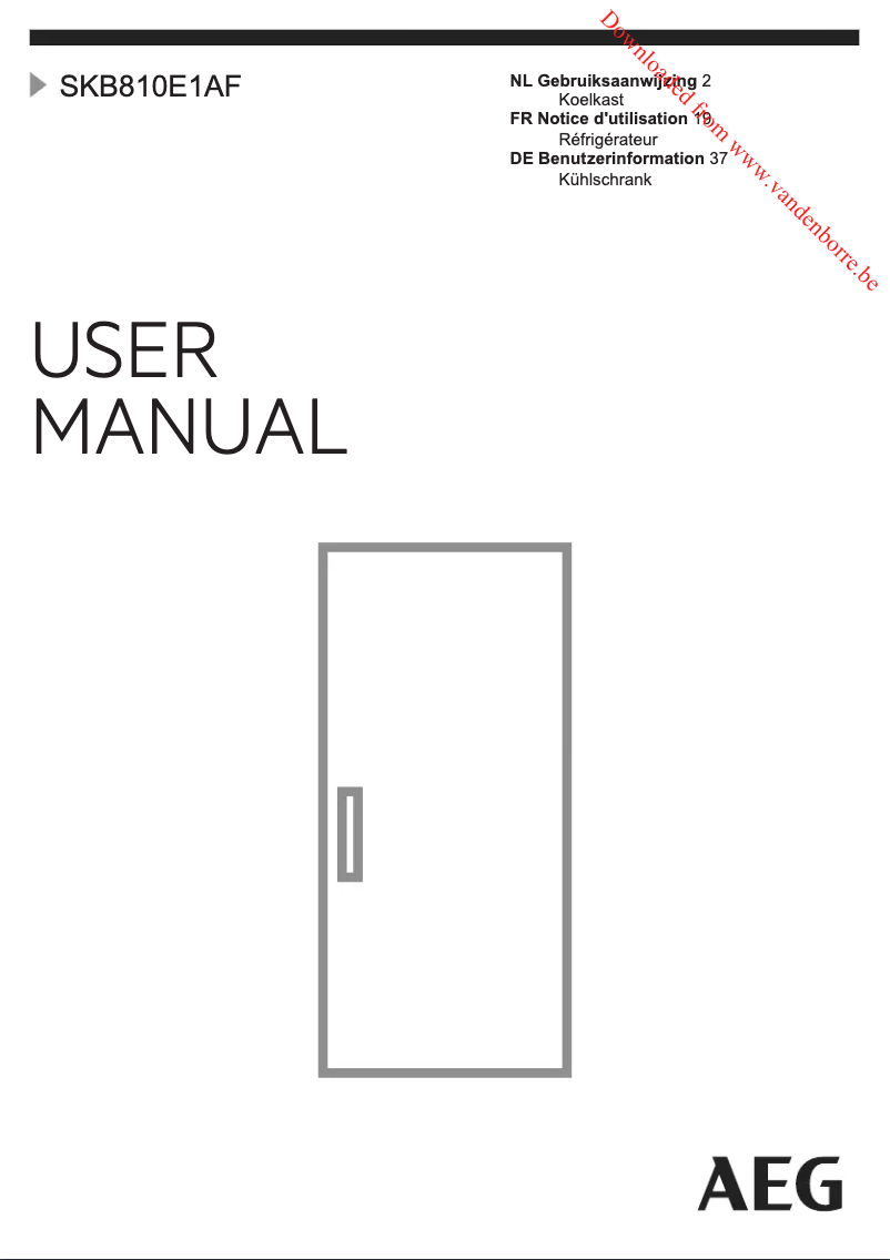 Imagen de la primera página del manual del dispositivo SKB810E1AF