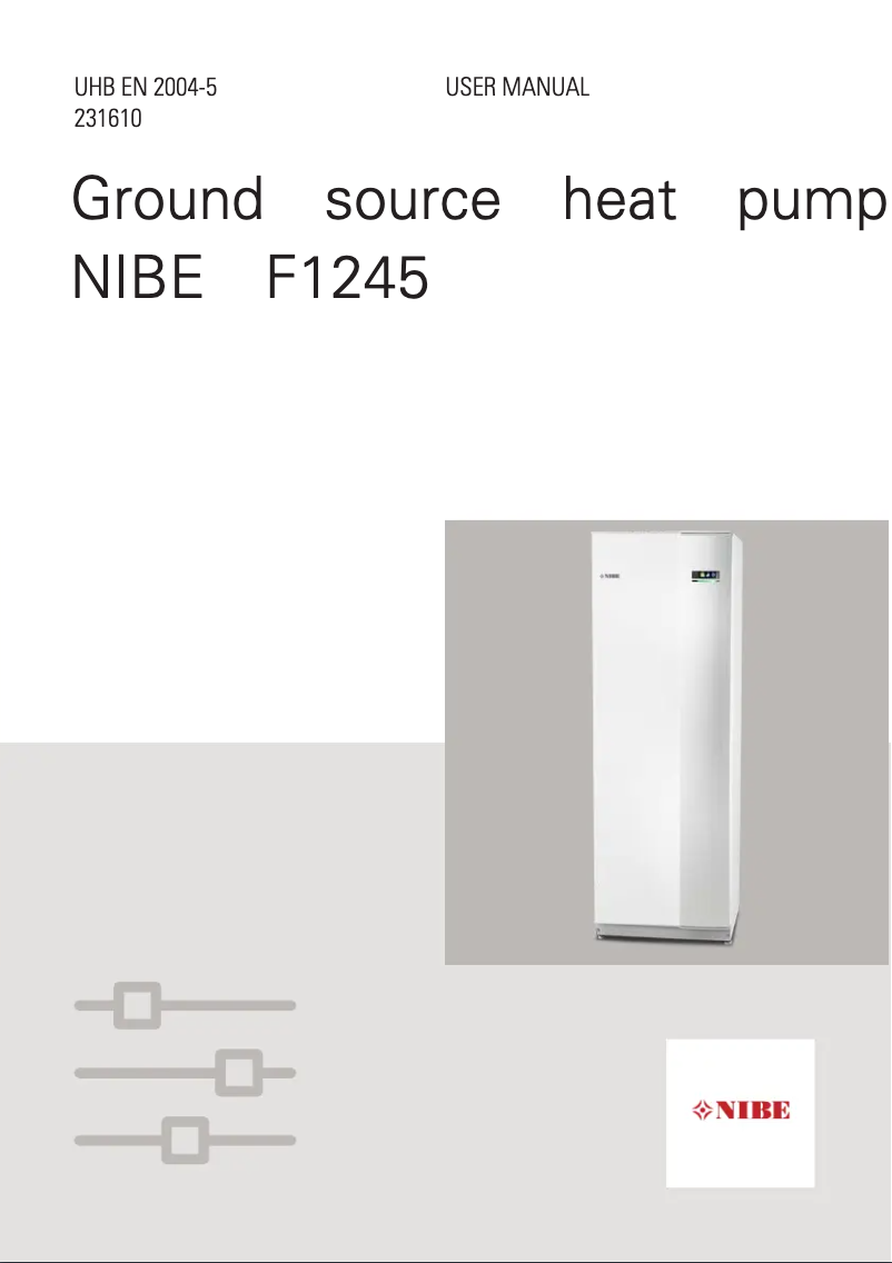 Página nº 1 - Manual de usuario Nibe F1245-12