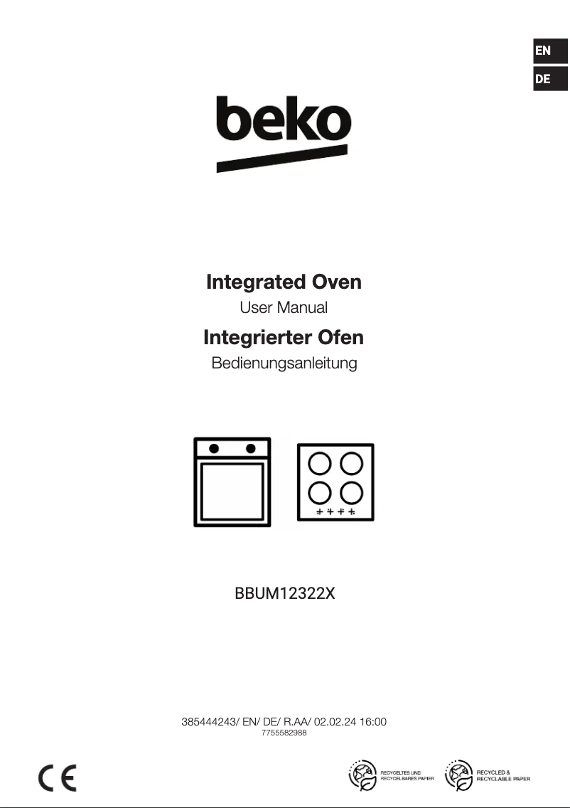 Página 1 del manual Guía de instalación Beko BBUM12322X