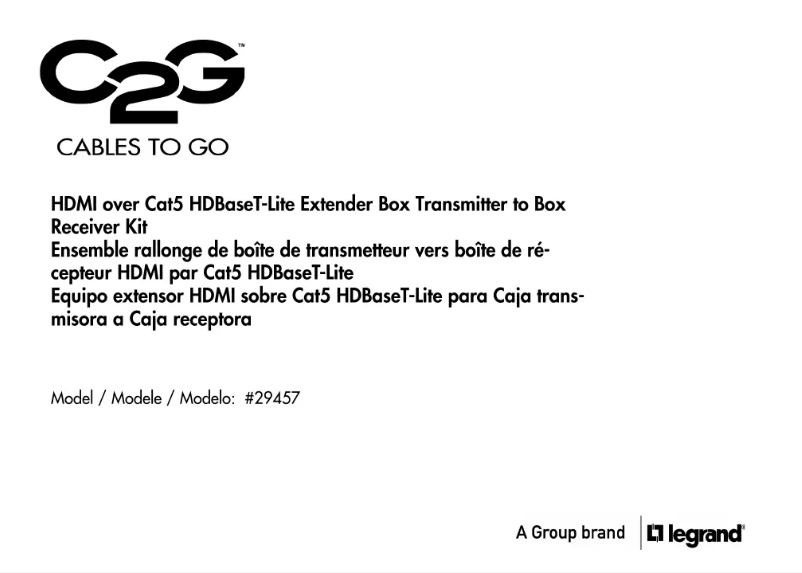 Imagen de la primera página del manual del dispositivo 29457