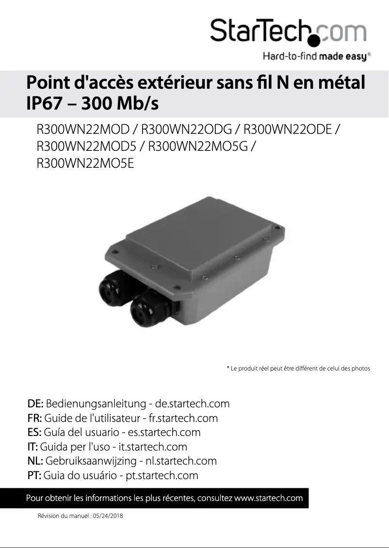 Página 1 del manual Manual de usuario StarTech.com R300WN22MO5G