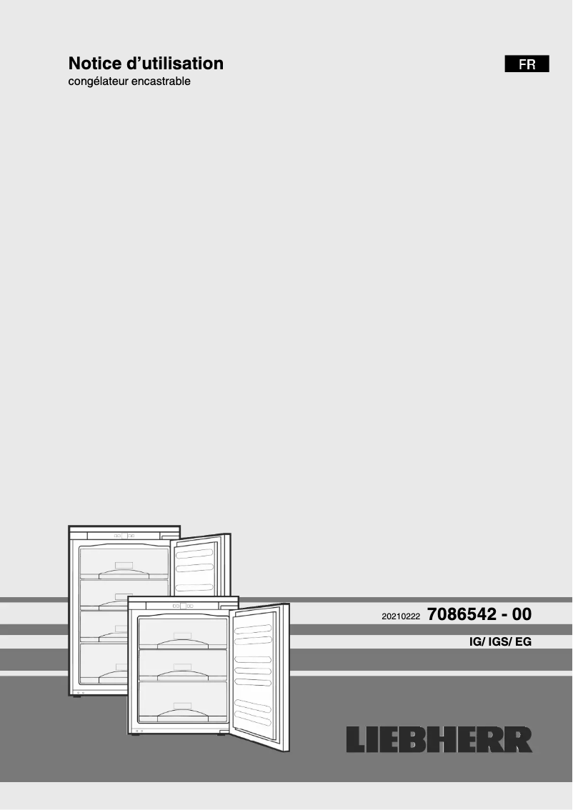 Página 1 del manual Manual de usuario Liebherr IG 1624 Comfort