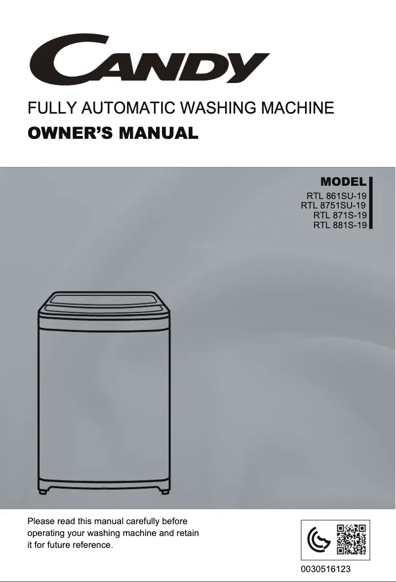 Página 1 del manual Manual de usuario Candy RTL 871S-19
