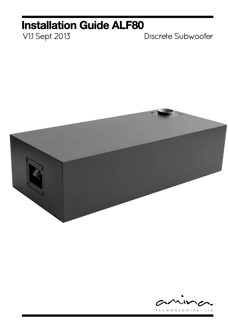 Página 1 del manual Manual de usuario Amina ALF80