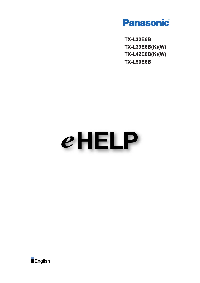 Imagen de la primera página del manual del dispositivo Viera TX-L50E6B