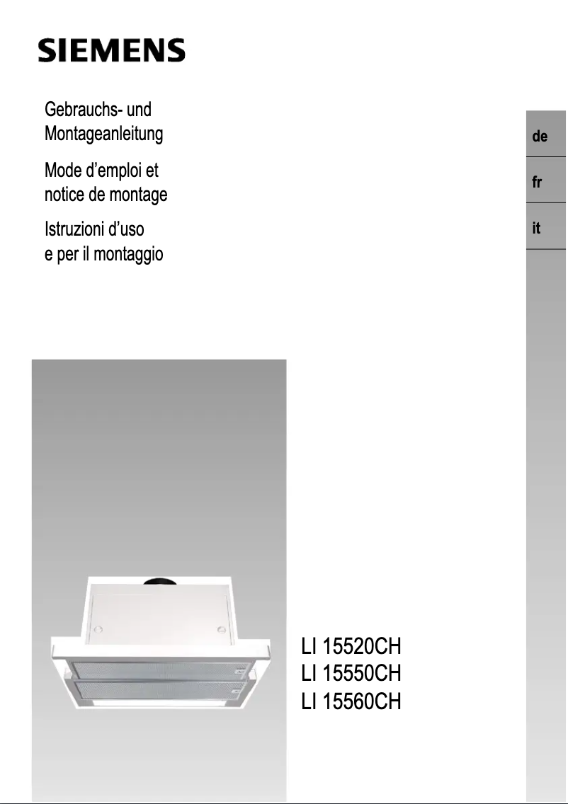 Imagen de la primera página del manual del dispositivo LI15560CH