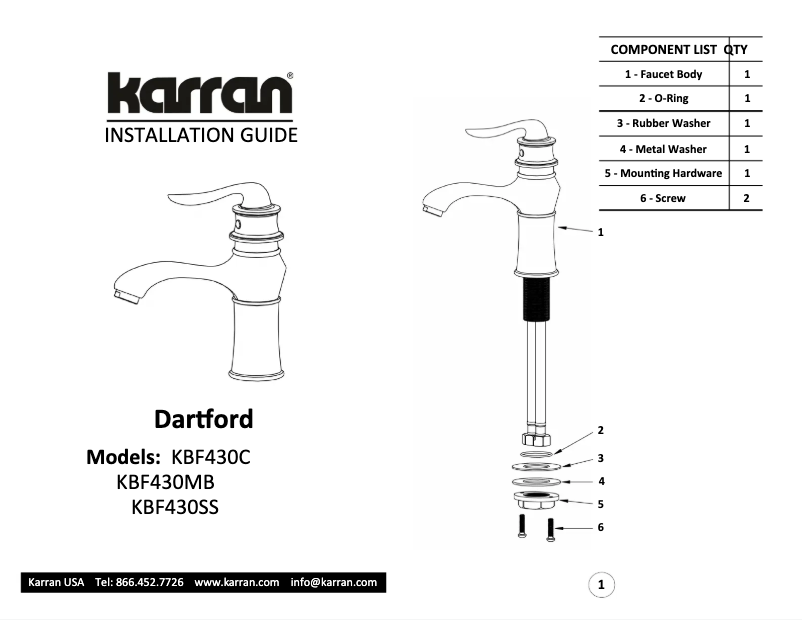 Imagen de la primera página del manual del dispositivo Dartford KBF430C