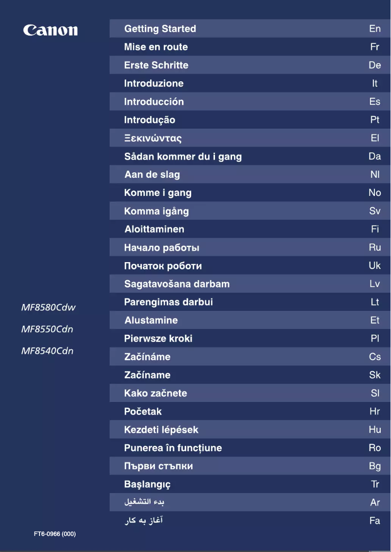 Página 1 del manual Manual de usuario Canon i-Sensys MF8540Cdn