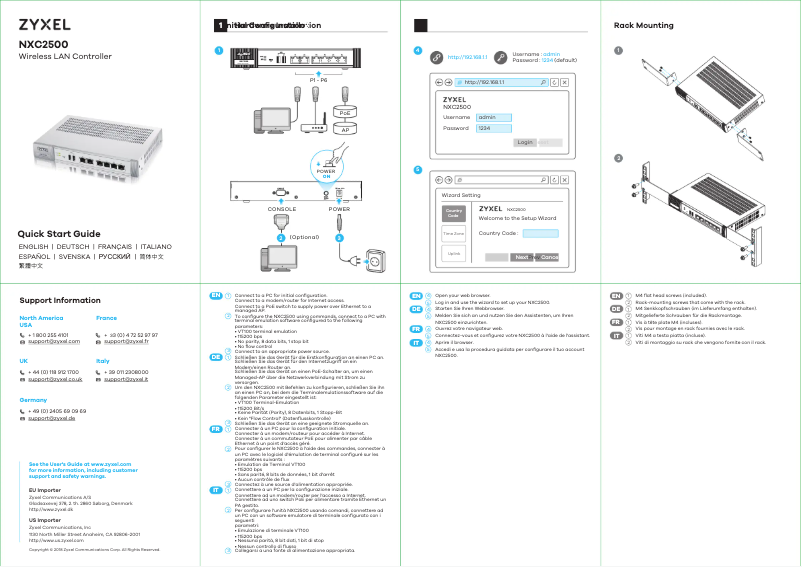 Página 1 del manual Guía de inicio rápido ZyXEL NXC2500