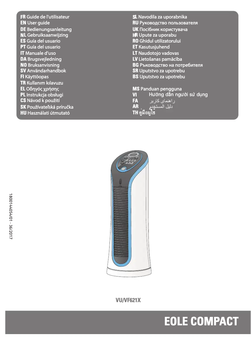 Imagen de la primera página del manual del dispositivo Eole Compact VU6210