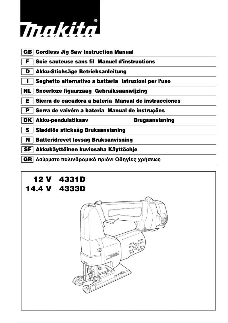 Página 1 del manual Manual de usuario Makita 4333D