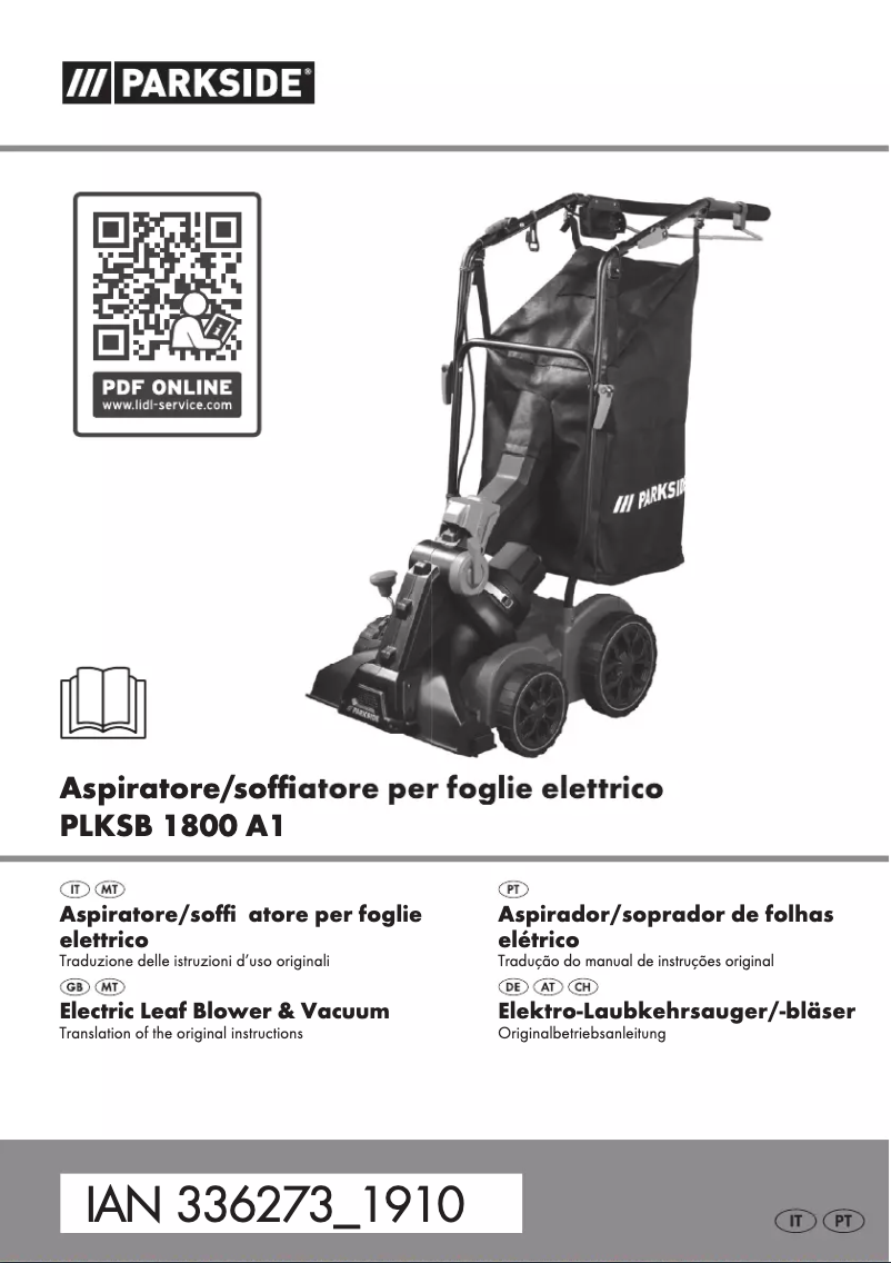 Página 1 del manual Manual de usuario Parkside PLKSB 1800 A1