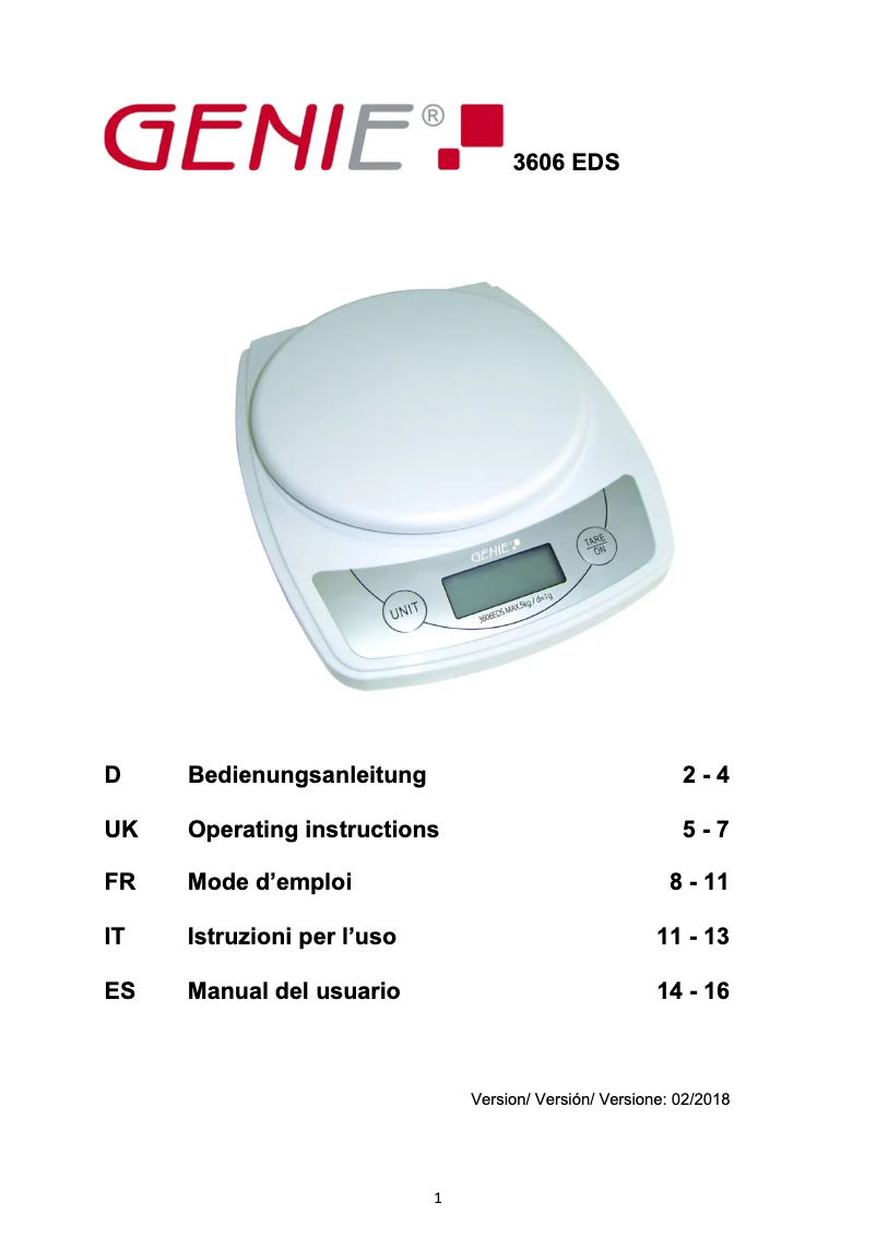 Imagen de la primera página del manual del dispositivo 3606 EDS