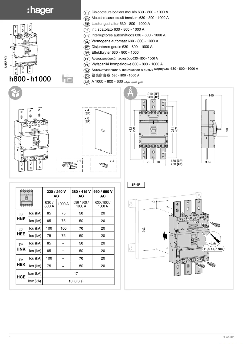 Imagen de la primera página del manual del dispositivo HEE970H