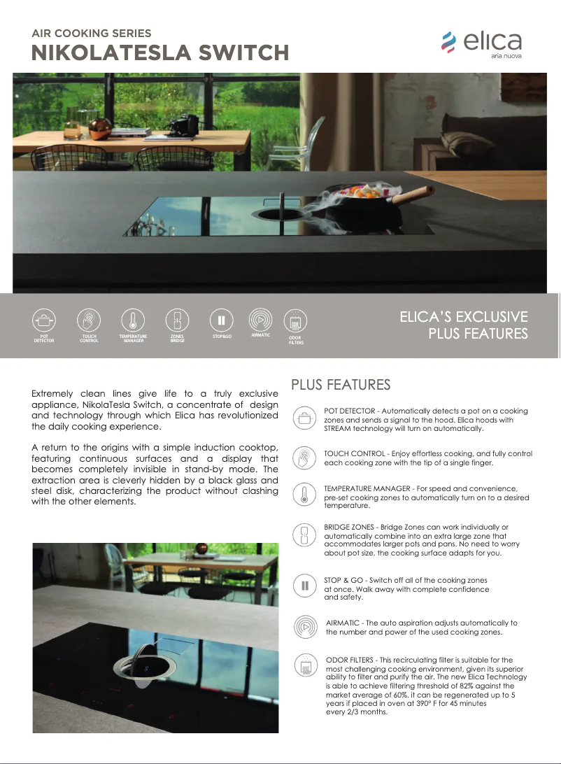 Página 1 del manual Ficha técnica Elica NikolaTesla Switch ENS436BL