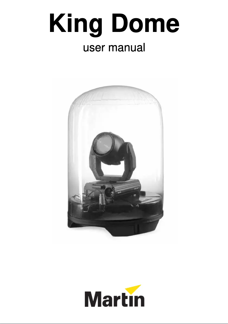 Página 1 del manual Manual de usuario Martin King Dome