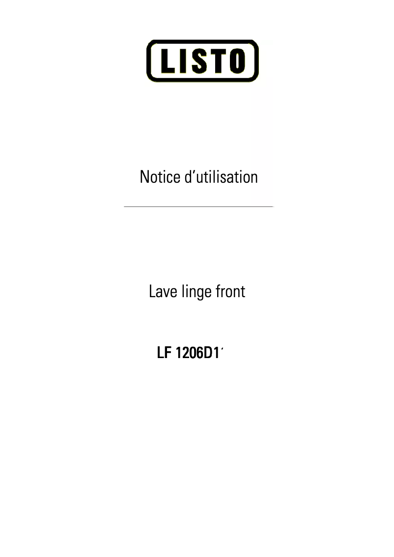 Página 1 del manual Manual de usuario Listo LF 1206-D1