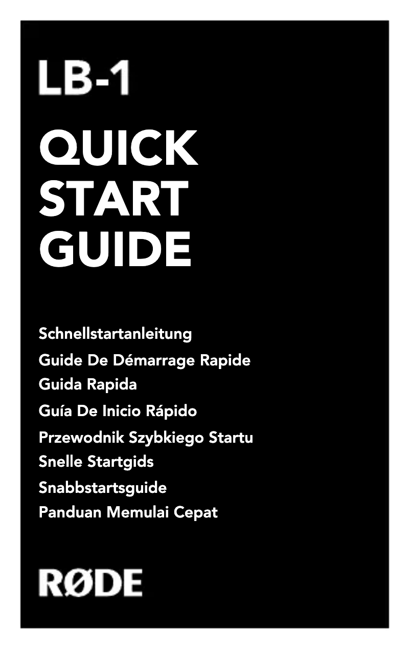 Página 1 del manual Manual de usuario Røde LB-1