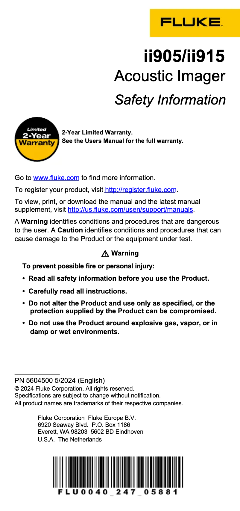 Imagen de la primera página del manual del dispositivo ii915