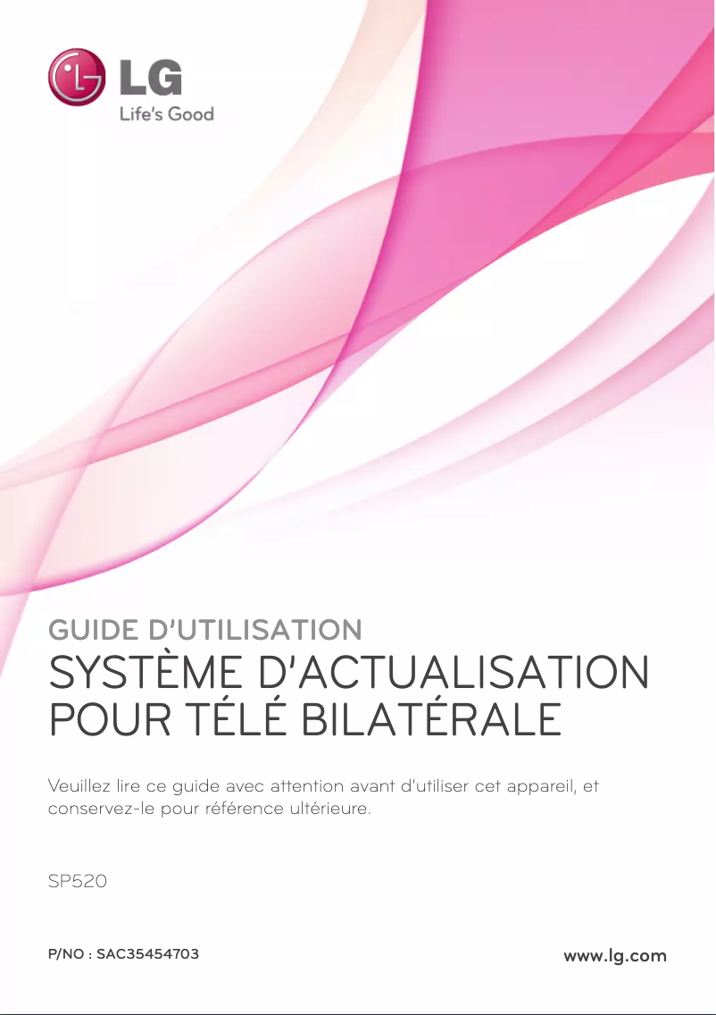 Imagen de la primera página del manual del dispositivo SP520