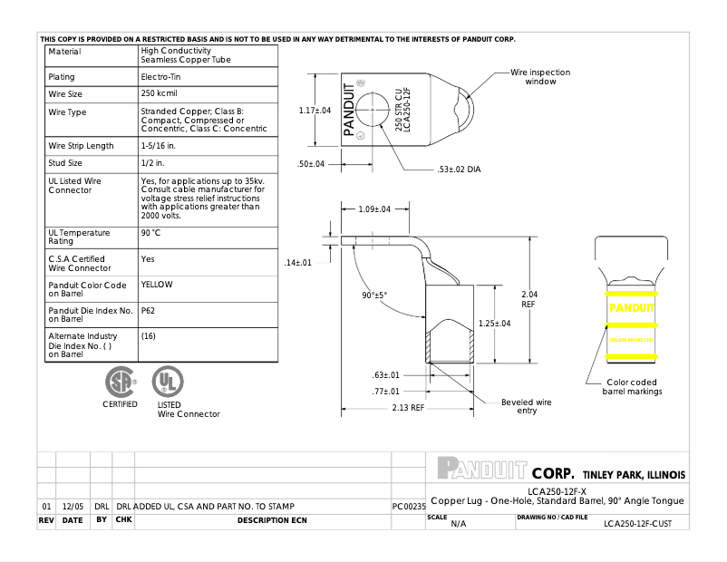 Página 1 del manual Manual de usuario Panduit LCA250-12F-X