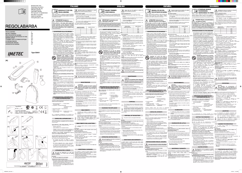 Página 1 del manual Manual de usuario Imetec GK3 500