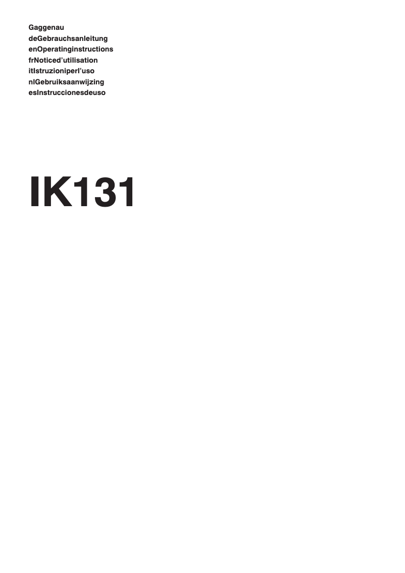 Imagen de la primera página del manual del dispositivo IK 131-114