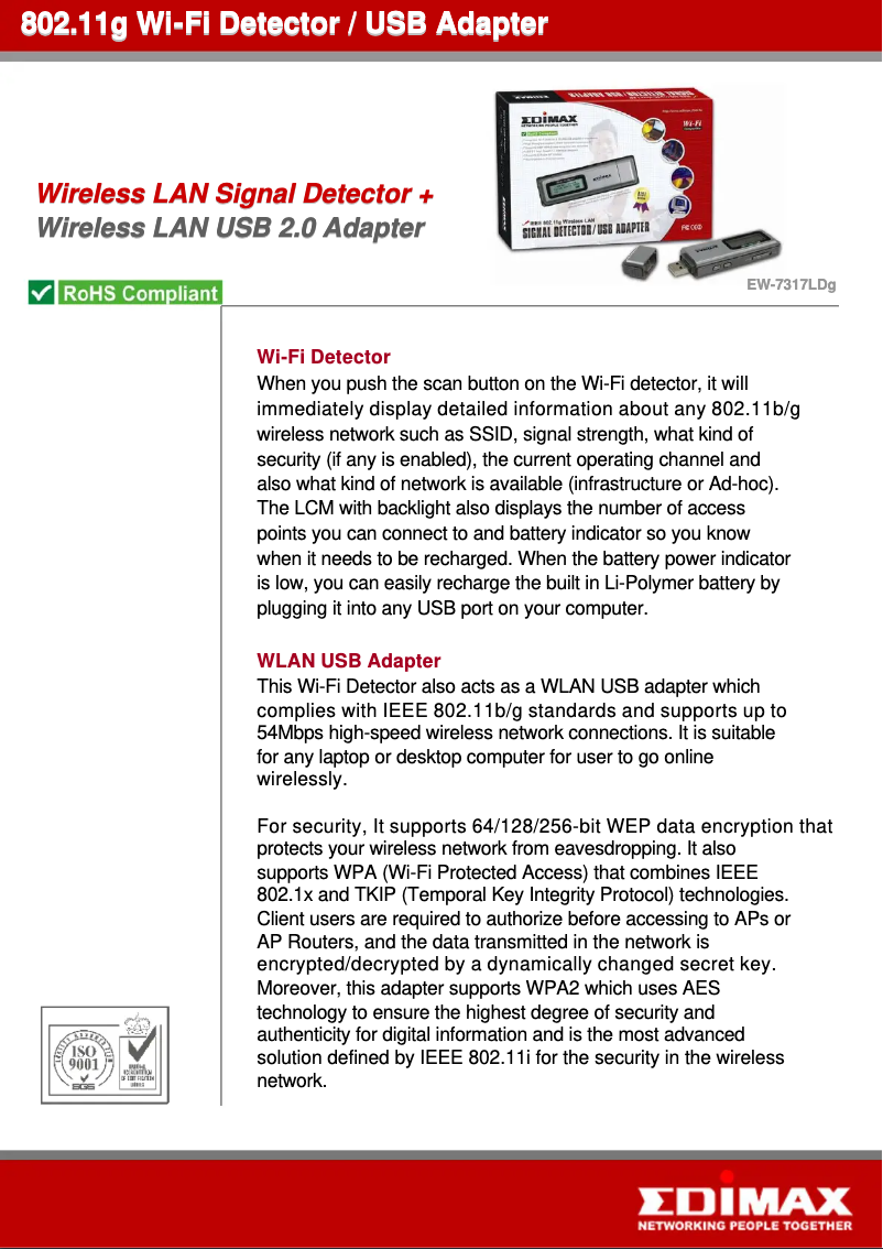 Imagen de la primera página del manual del dispositivo EW-7317LDg
