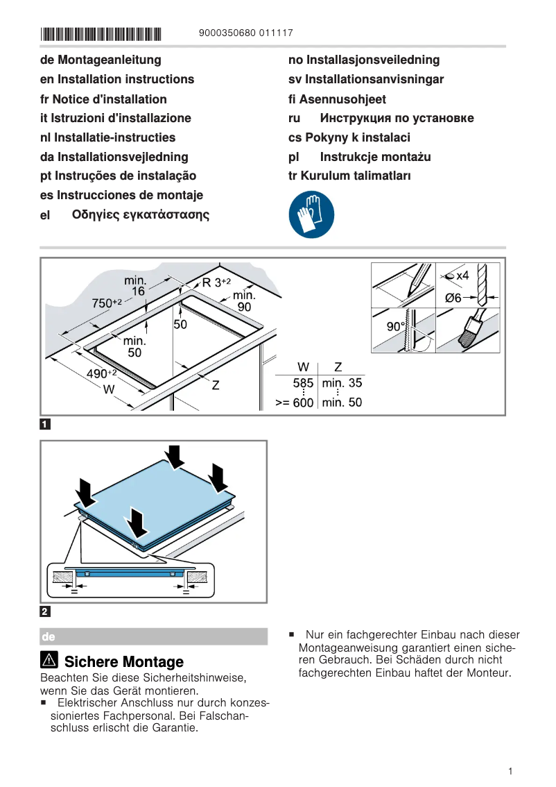 Imagen de la primera página del manual del dispositivo 3EB785LQ
