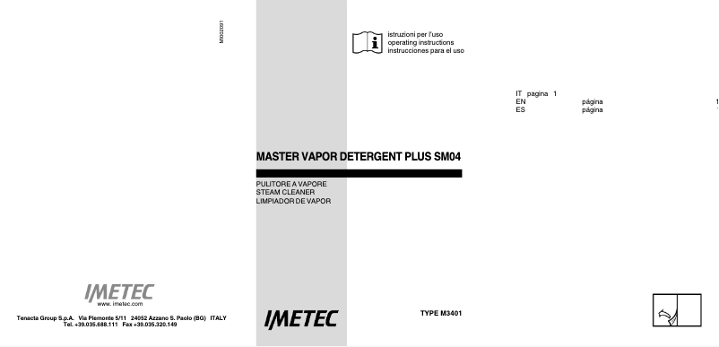 Página 1 del manual Manual de usuario Imetec SM04
