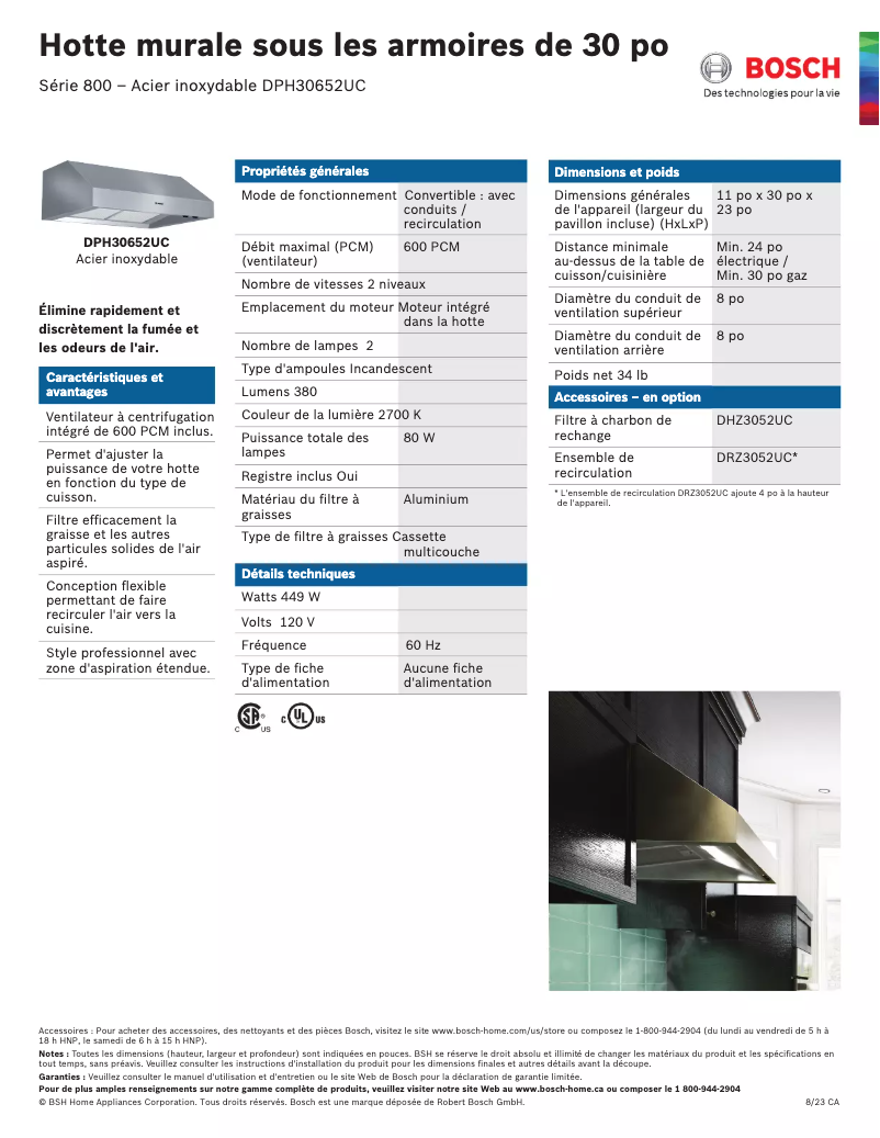 Imagen de la primera página del manual del dispositivo DPH30652UC