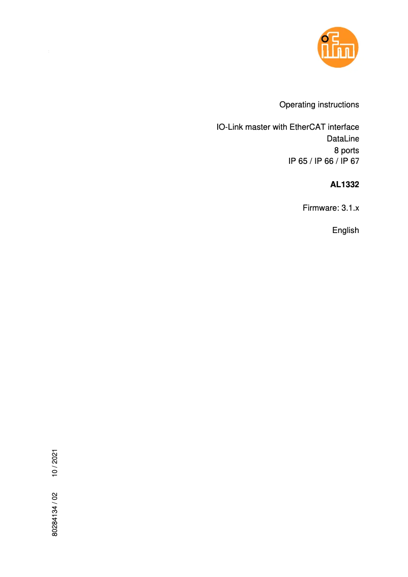 Página 1 del manual Manual de usuario IFM AL1332