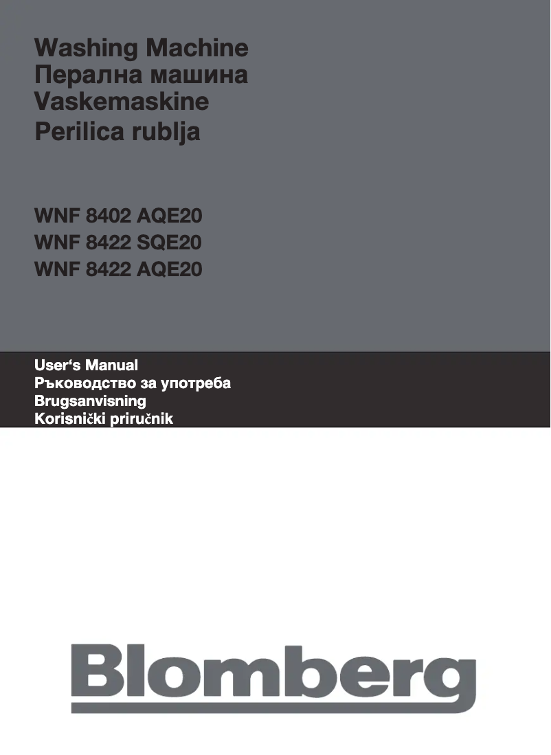 Imagen de la primera página del manual del dispositivo WNF 8422 AQE20