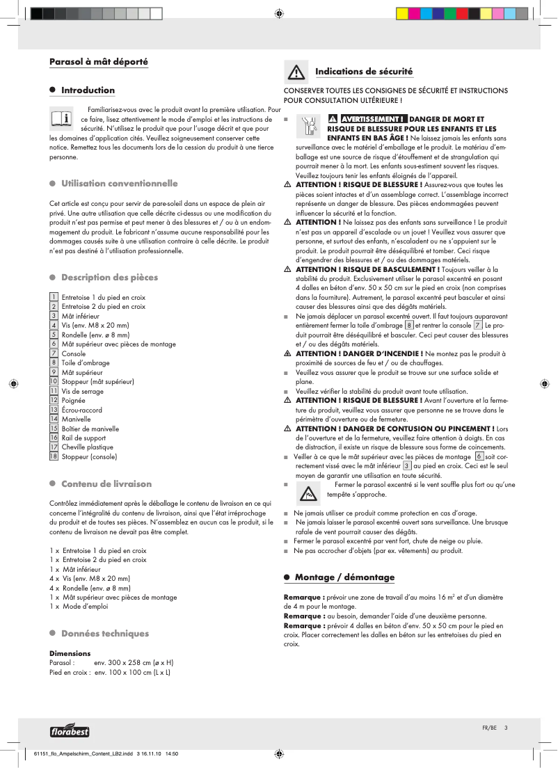 Página nº 1 - Manual de usuario Florabest IAN 70349