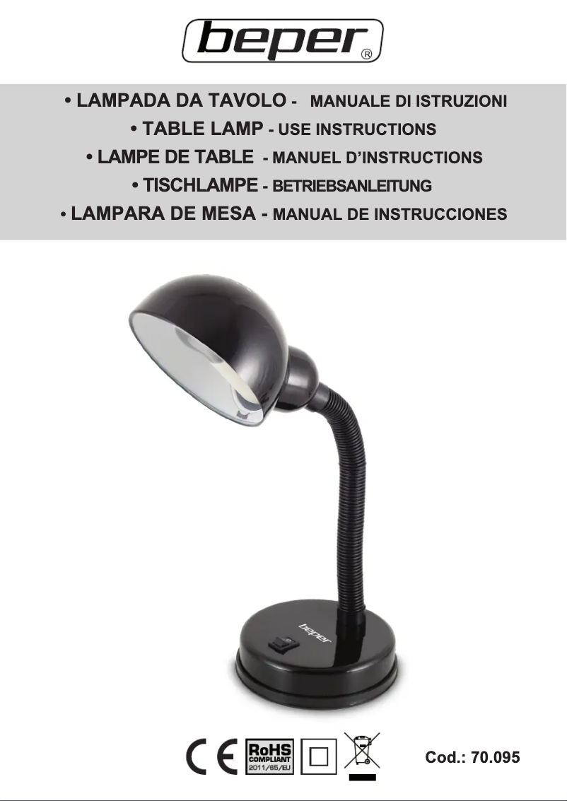 Imagen de la primera página del manual del dispositivo 70.095