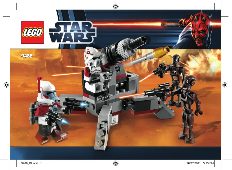 Imagen de la primera página del manual del dispositivo Elite Clone Trooper (TM) & Commando Droid (TM) B