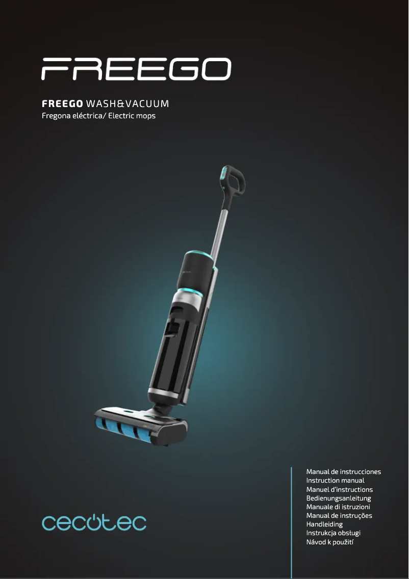 Imagen de la primera página del manual del dispositivo FreeGo Wash&Vacuum