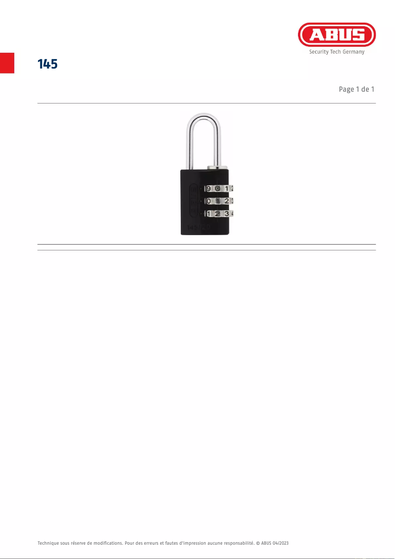 Imagen de la primera página del manual del dispositivo 145