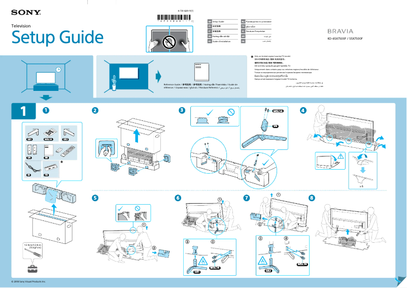 Imagen de la primera página del manual del dispositivo Bravia KD-65X7500F