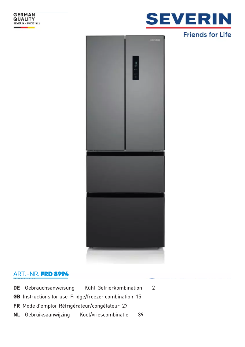 Imagen de la primera página del manual del dispositivo FRD 8994