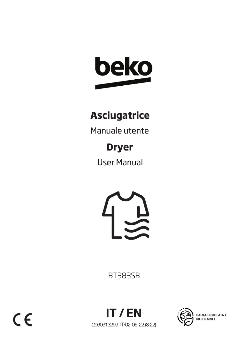 Página 1 del manual Manual de usuario Beko BT383SB