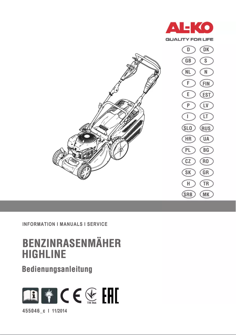 Página 1 del manual Manual de usuario AL-KO Highline 477 VS