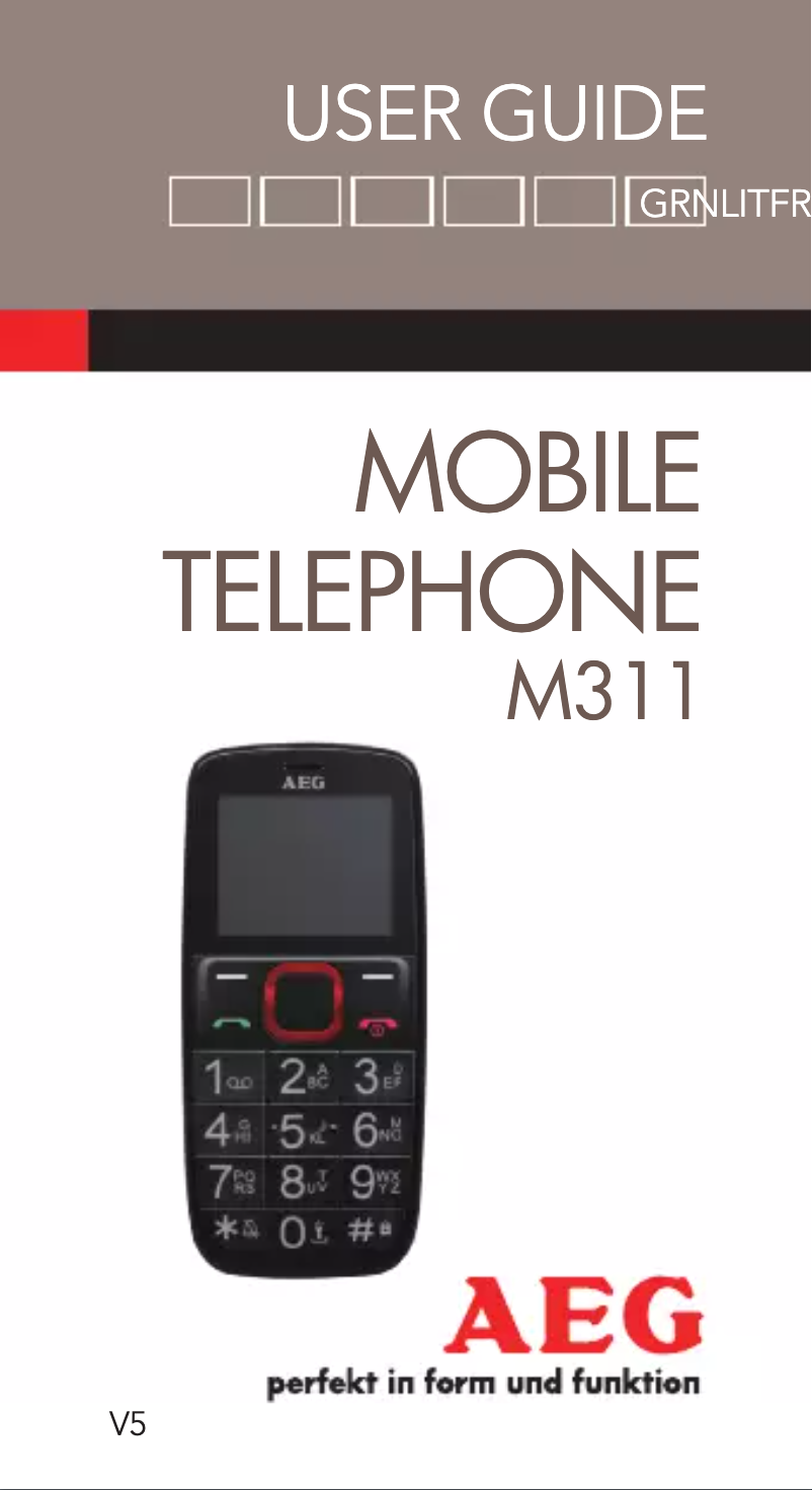 Imagen de la primera página del manual del dispositivo Voxtel M311