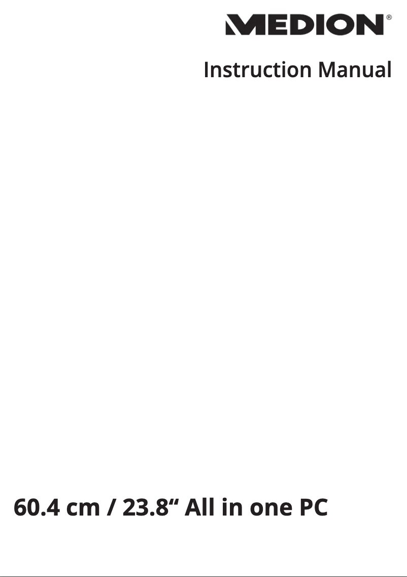 Página 1 del manual Manual de usuario Medion Akoya All-in-One 1000F4