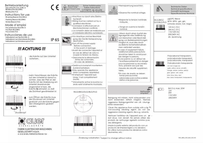 Imagen de la primera página del manual del dispositivo DLG 827502313