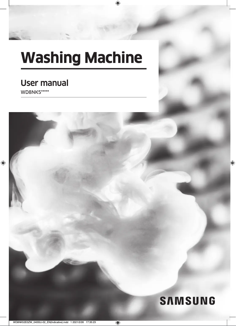 Página 1 del manual Manual de usuario Samsung WD8NK52E0ZW